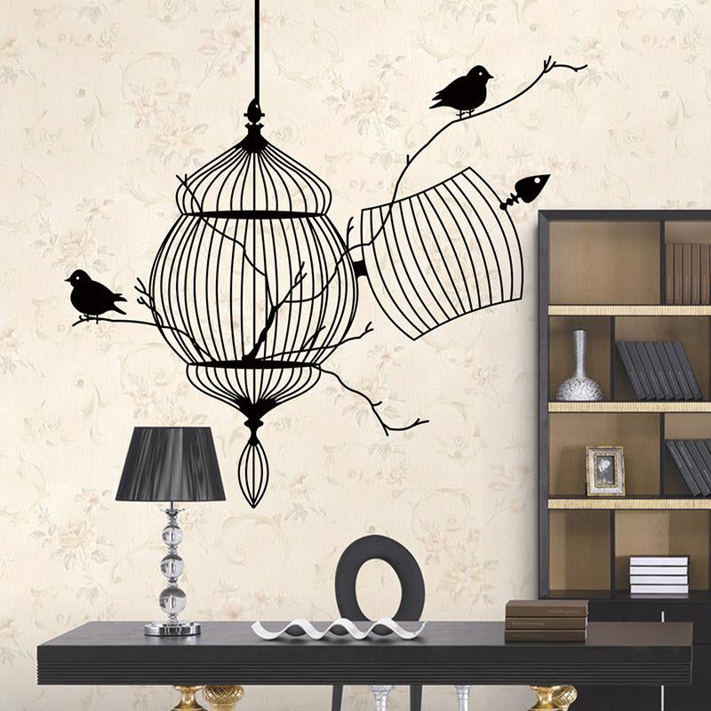 Birds Cage Wall Sticker