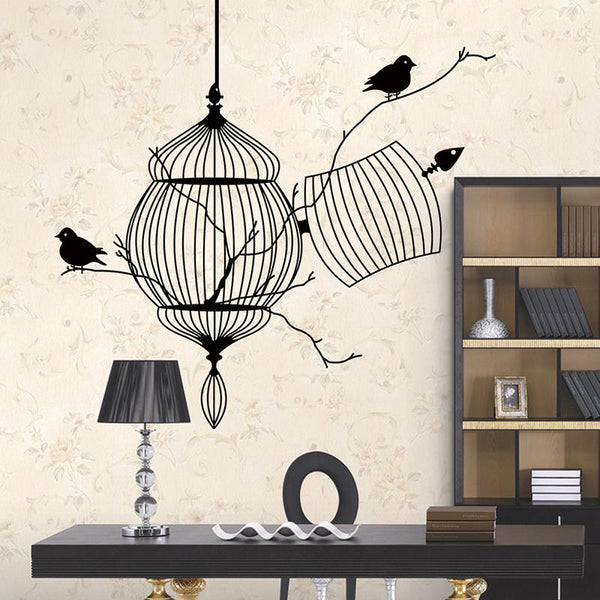Birds Cage Wall Sticker