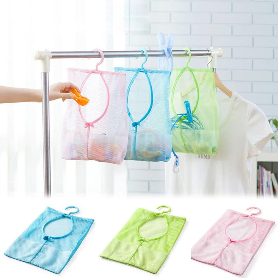 Clothes Storage Mesh Bag with Hook