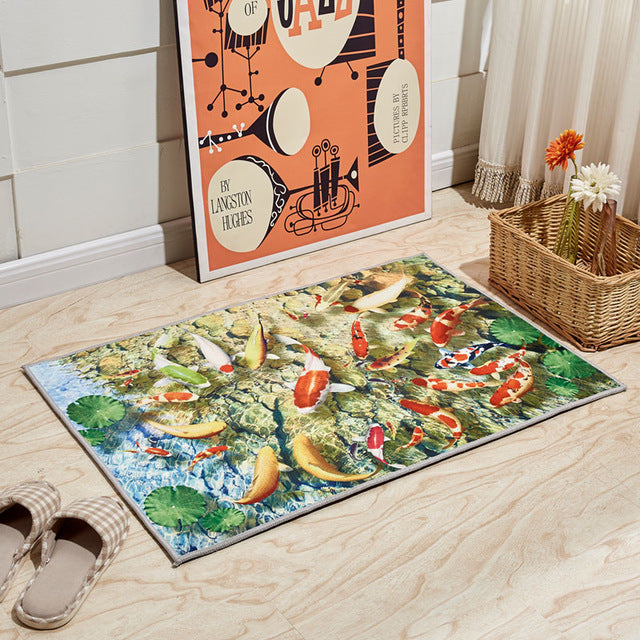 Europe Style Plant Flowers Carpet Area Rug For Bedroom Livingroom Carpet Kitchen Baths Mat Door Mat Anti-Slip Home Decoration