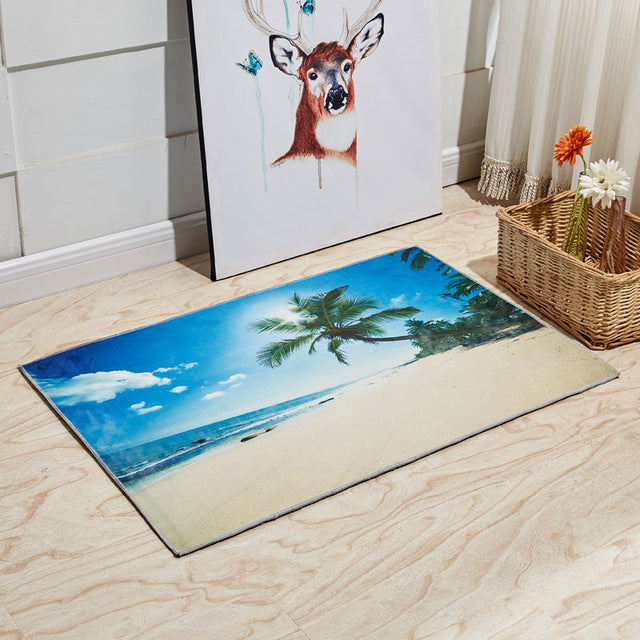 Europe Style Plant Flowers Carpet Area Rug For Bedroom Livingroom Carpet Kitchen Baths Mat Door Mat Anti-Slip Home Decoration