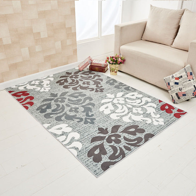 Europe Style Plant Flowers Carpet Area Rug For Bedroom Livingroom Carpet Kitchen Baths Mat Door Mat Anti-Slip Home Decoration