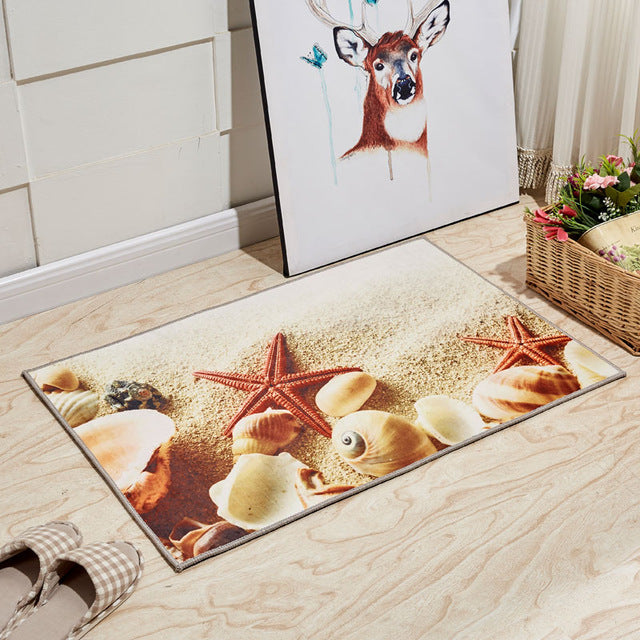 Europe Style Plant Flowers Carpet Area Rug For Bedroom Livingroom Carpet Kitchen Baths Mat Door Mat Anti-Slip Home Decoration