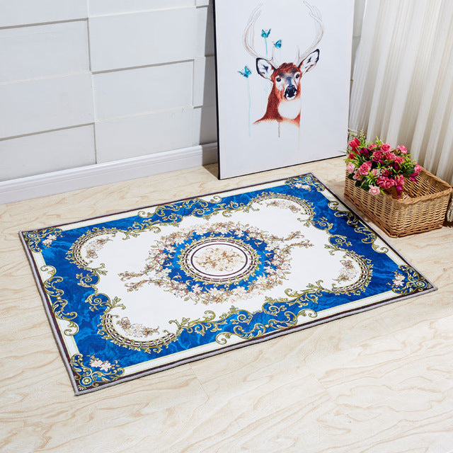 Europe Style Plant Flowers Carpet Area Rug For Bedroom Livingroom Carpet Kitchen Baths Mat Door Mat Anti-Slip Home Decoration