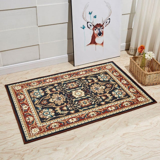 Europe Style Plant Flowers Carpet Area Rug For Bedroom Livingroom Carpet Kitchen Baths Mat Door Mat Anti-Slip Home Decoration