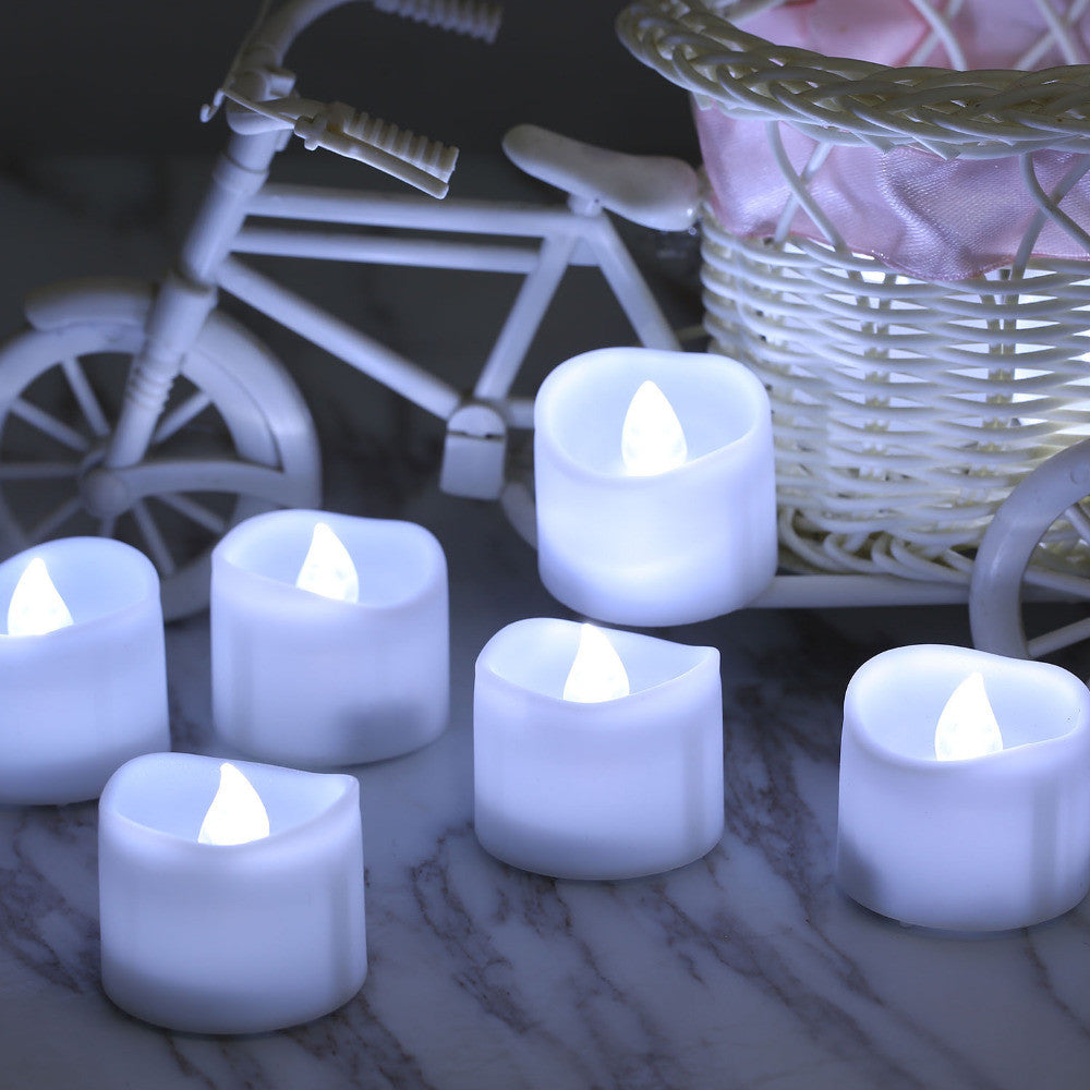 12 pcs/lot Flameless Candle Lamp Electronic Cold Cool White Candele LED Tealight Home Dinner Room Party Decor Votive Velas Boda