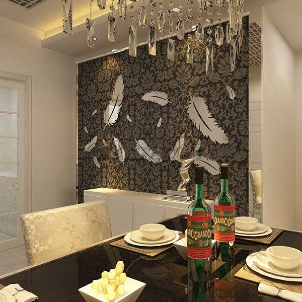 Maison M. Feather Designed Mirror Stickers